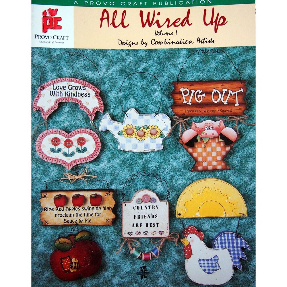 All Wired Up Vol 1 Provo Craft Vtg Decorative Painting Wood Pattern Book 1994